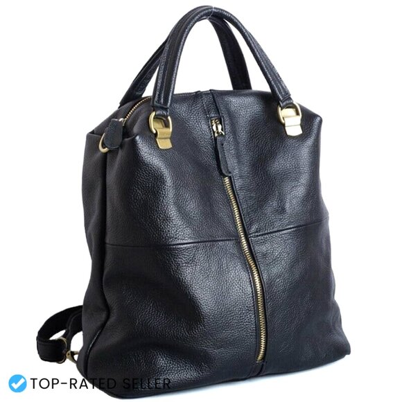 Genuine Leather Backpack Crossbody Bag Adjustable Straps Chic Travel Purse main image 4